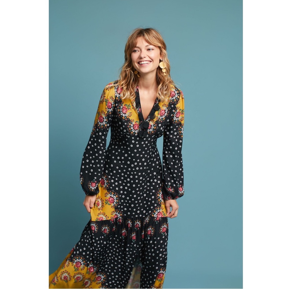 Anthropologie Farm Rio XS Floral Dress